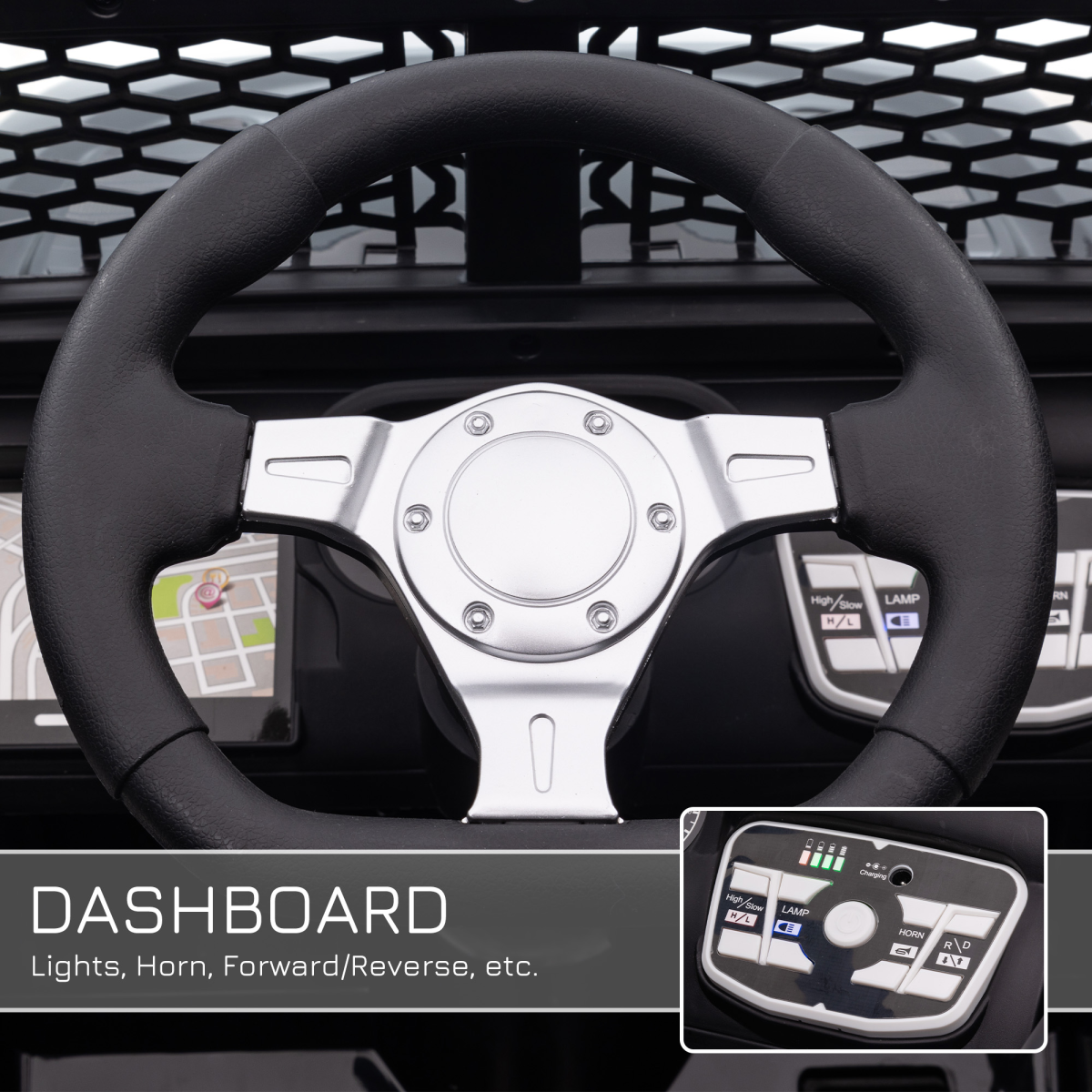 12V Off-Road Kids Electric Ride-On Car with Remote Control – Black