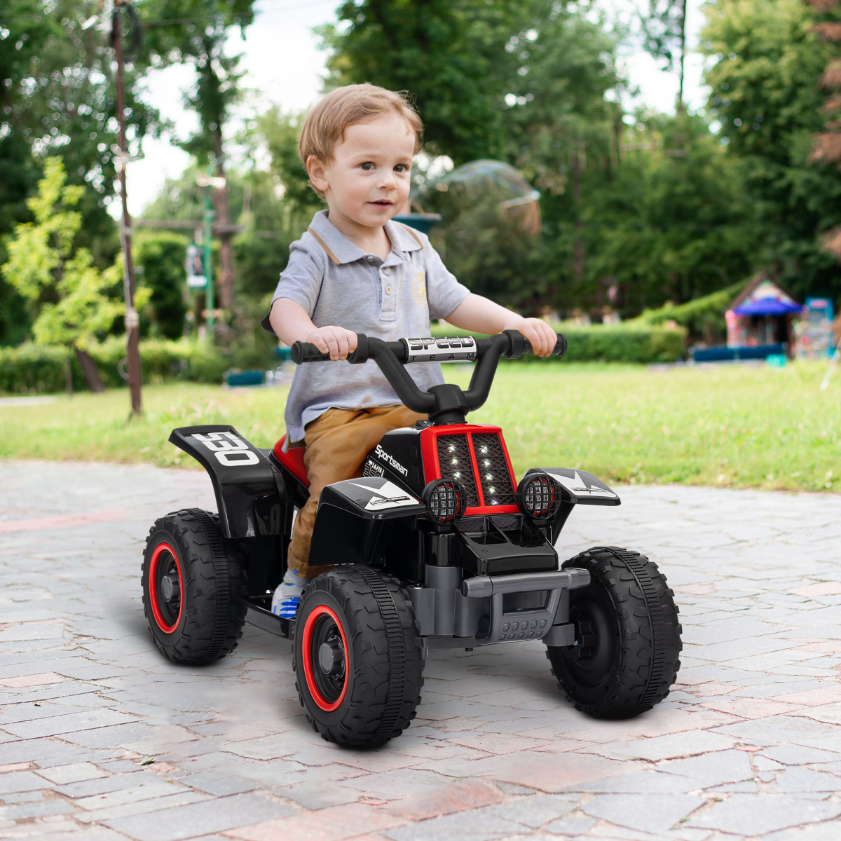 AIYAPLAY 6V Kids' Electric Quad Bike with Forward & Backward