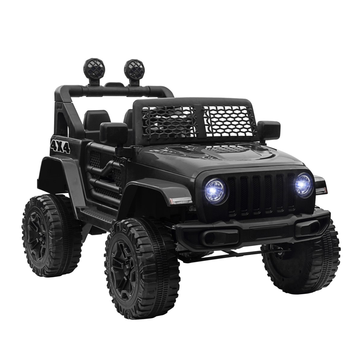 12V Off-Road Kids Electric Ride-On Car with Remote Control – Black