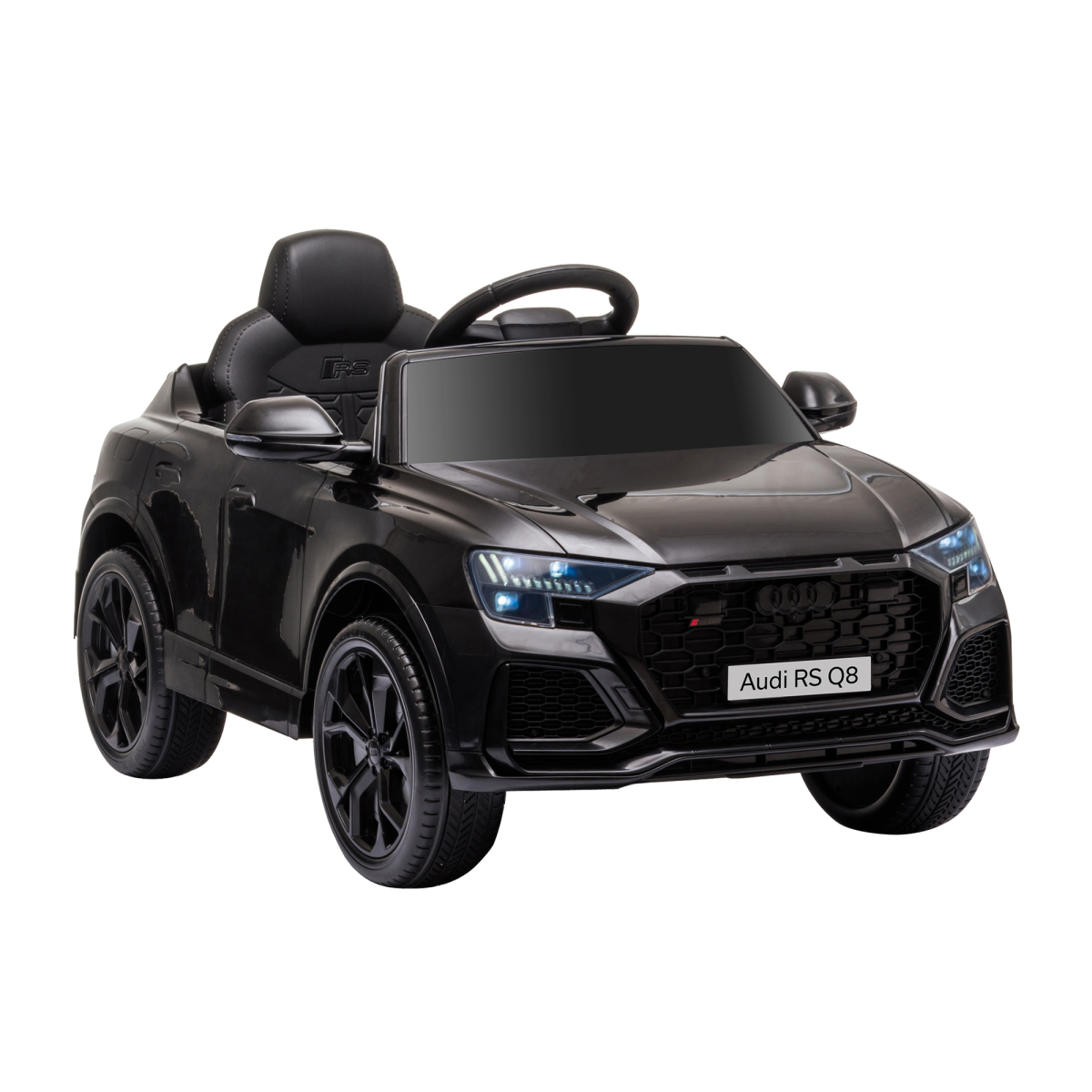 Audi RS Q8 6V Kids Ride-On Car with Remote, USB/MP3/Bluetooth, Black