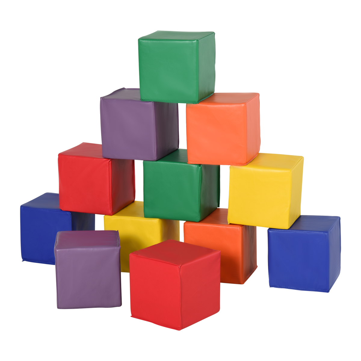 12-Piece Soft Foam Play Blocks for Toddlers - Safe Building & Stacking